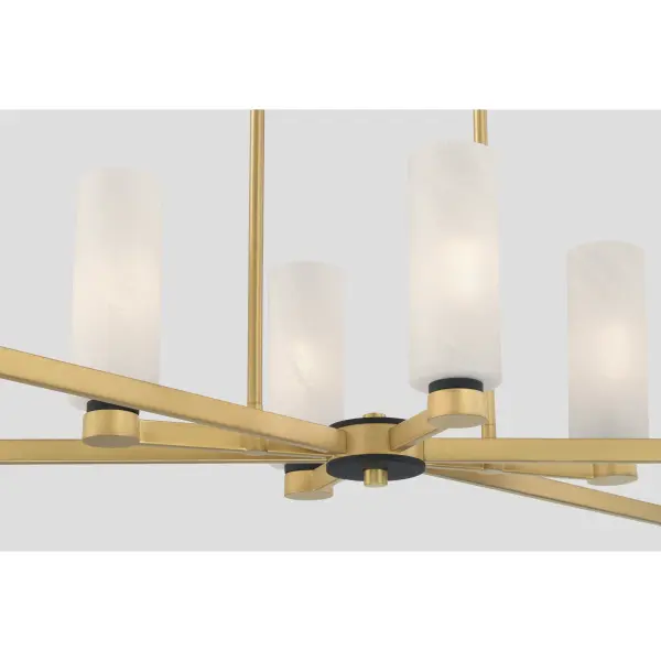 Wexmere 40.25" 8-Light Linear Chandelier in Legacy Brass - Image 7