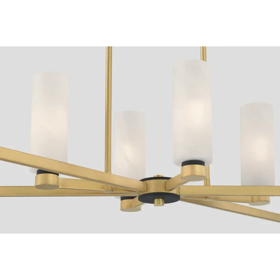 Wexmere 40.25" 8-Light Linear Chandelier in Legacy Brass - Image 7