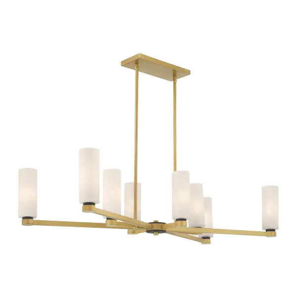 Wexmere 40.25" 8-Light Linear Chandelier in Legacy Brass - Image 8