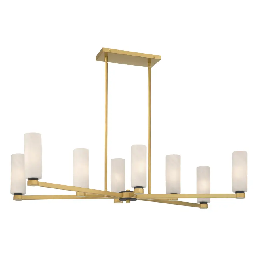 Wexmere 40.25" 8-Light Linear Chandelier in Legacy Brass - Image 9