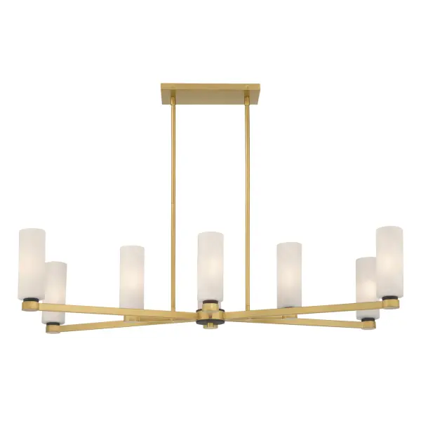 Wexmere 40.25" 8-Light Linear Chandelier in Legacy Brass - Image 10