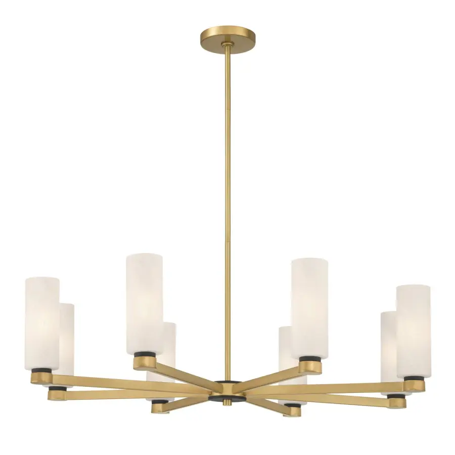 Wexmere 35" 8-Light Chandelier in Legacy Brass - Image 1