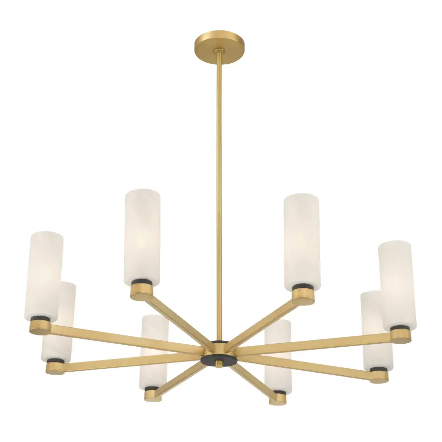 Wexmere 35" 8-Light Chandelier in Legacy Brass - Image 8