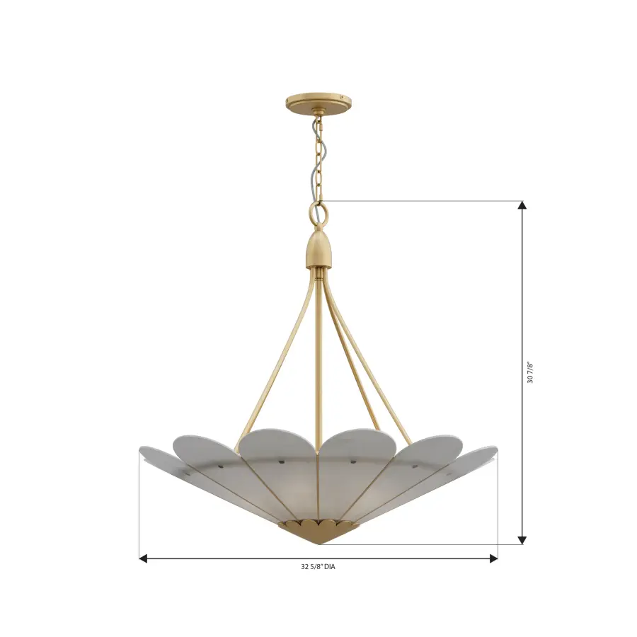 Althira 6-Light Linear Pendant in Legacy Brass - Image 3