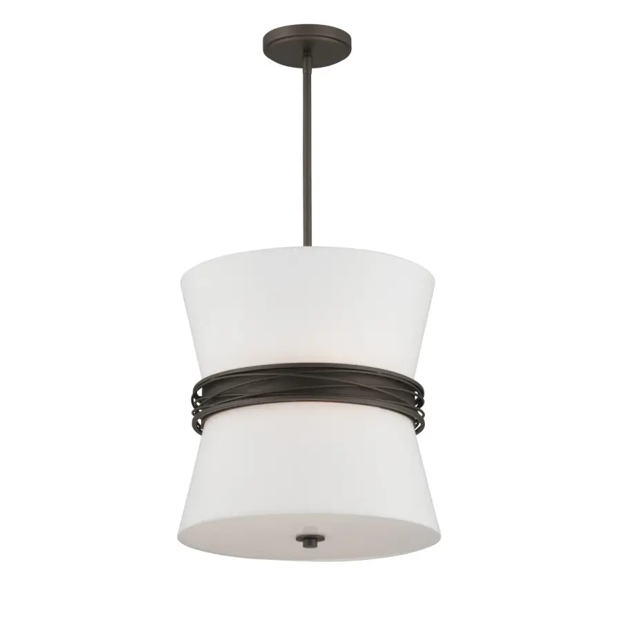 Dalvor 14" 3-Light Pendant in Dark Bronze - Image 1