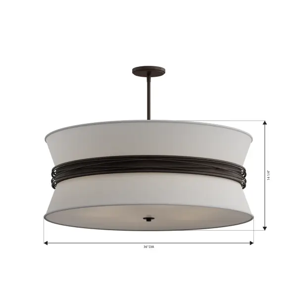 Dalvor 36" 6-Light Linear Pendant - Image 4