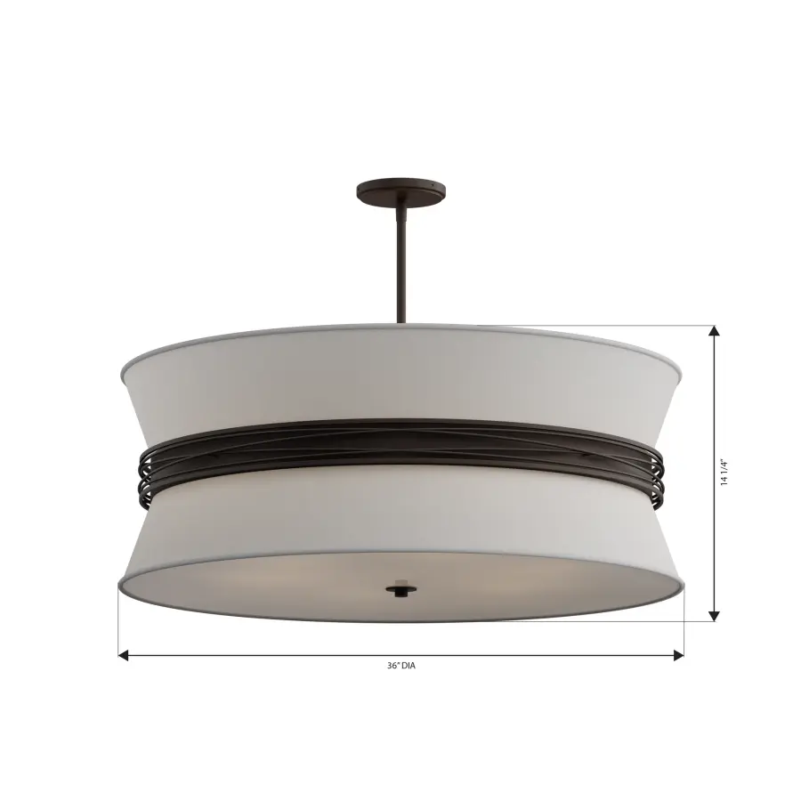 Dalvor 36" 6-Light Linear Pendant - Image 4