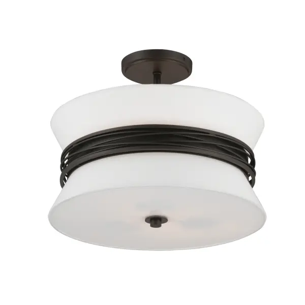 Dalvor 15" 3-Light Semi-Flush Mount in Dark Bronze - Image 7
