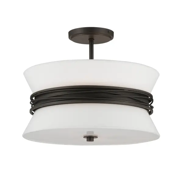 Dalvor 15" 3-Light Semi-Flush Mount in Dark Bronze - Image 8