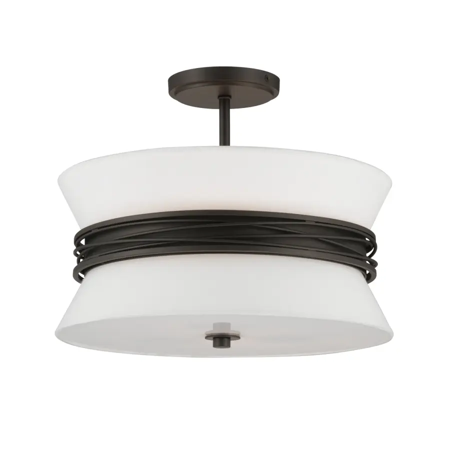 Dalvor 15" 3-Light Semi-Flush Mount in Dark Bronze - Image 8