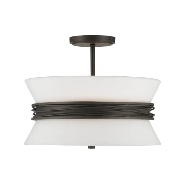 Dalvor 15" 3-Light Semi-Flush Mount in Dark Bronze - Image 9