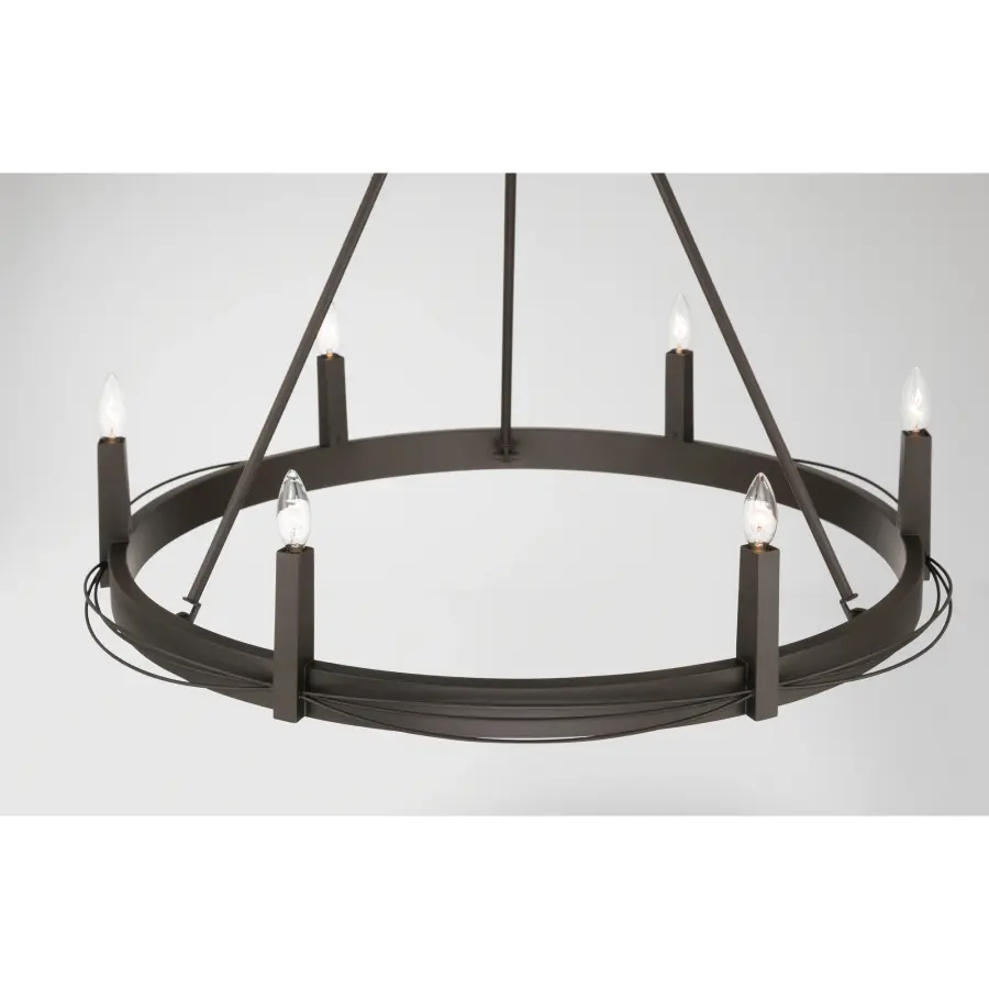 Dalvor 36" 6-Light Pendant in Dark Bronze - Image 6
