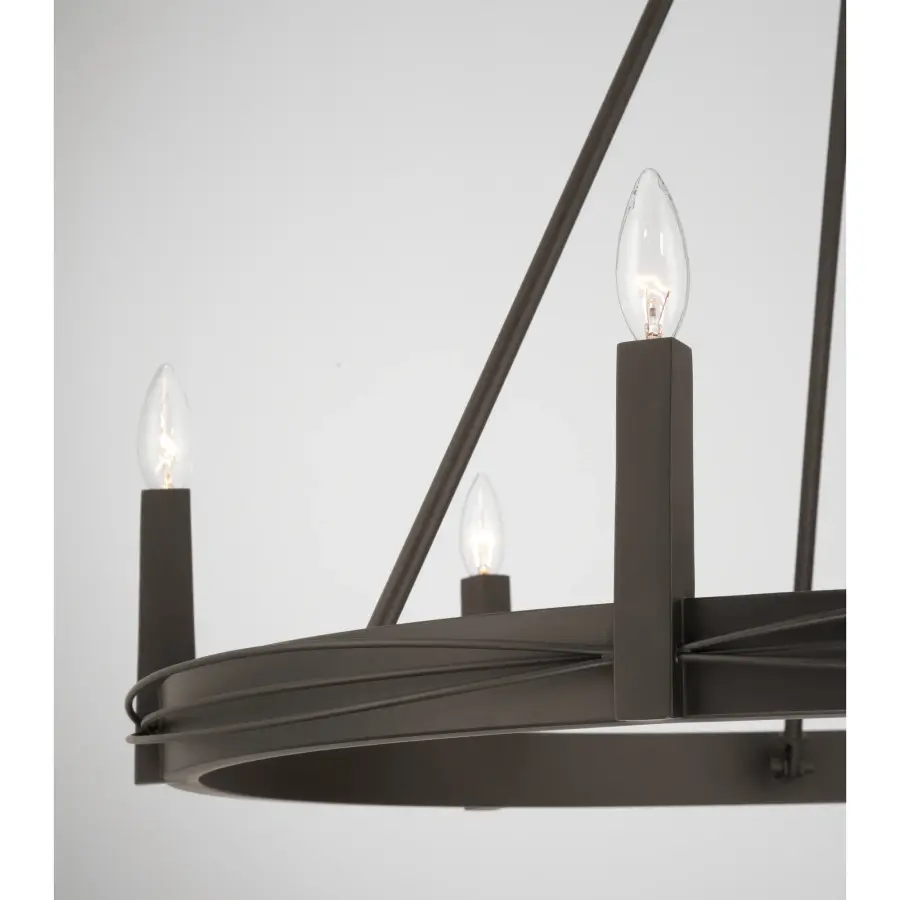 Dalvor 36" 6-Light Pendant in Dark Bronze - Image 7