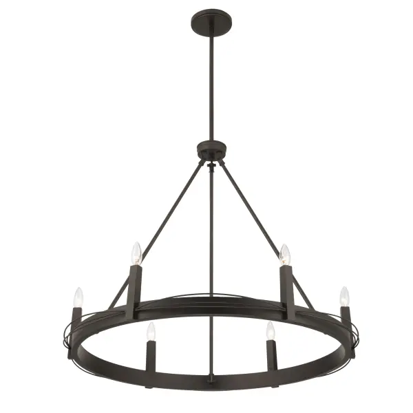 Dalvor 36" 6-Light Pendant in Dark Bronze - Image 8