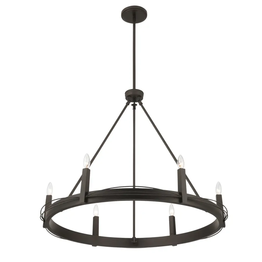 Dalvor 36" 6-Light Pendant in Dark Bronze - Image 8
