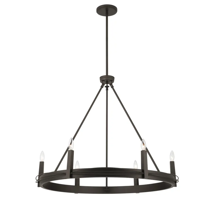 Dalvor 36" 6-Light Pendant in Dark Bronze - Image 9