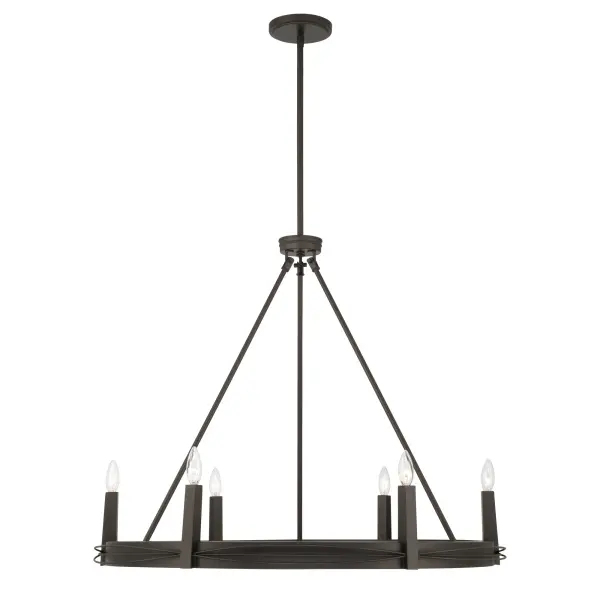 Dalvor 36" 6-Light Pendant in Dark Bronze - Image 10