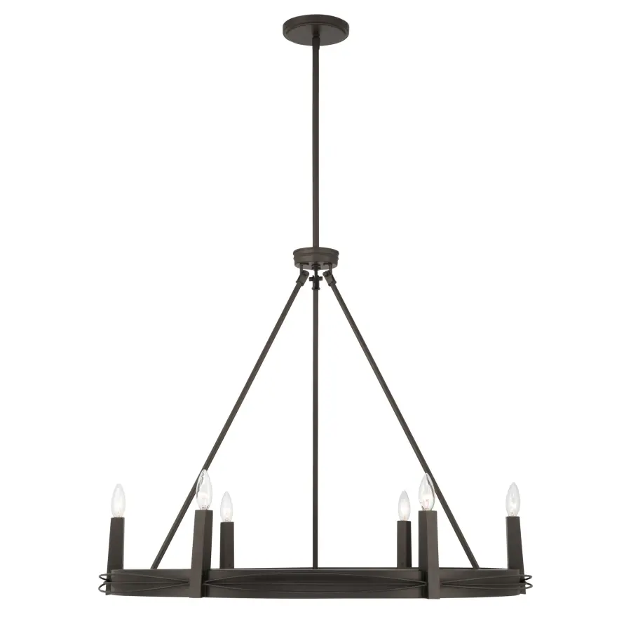 Dalvor 36" 6-Light Pendant in Dark Bronze - Image 10