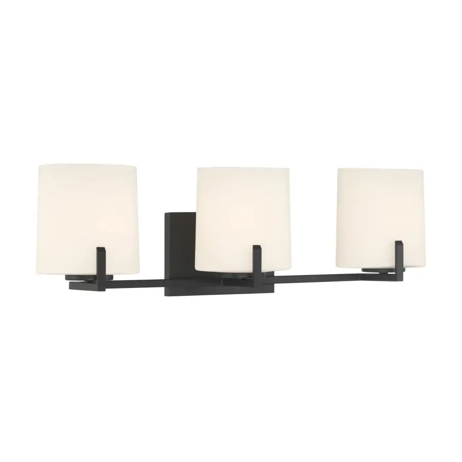 Mirelle 25" 3-Light Vanity in Dark Matte Black - Image 1