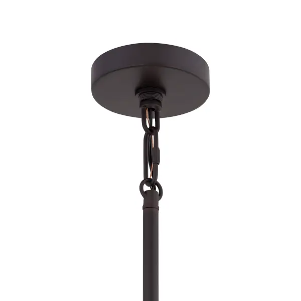 Esbelta 30.25" 6-Light Pendant in Dark Bronze and Whitewashed Wood - Image 3