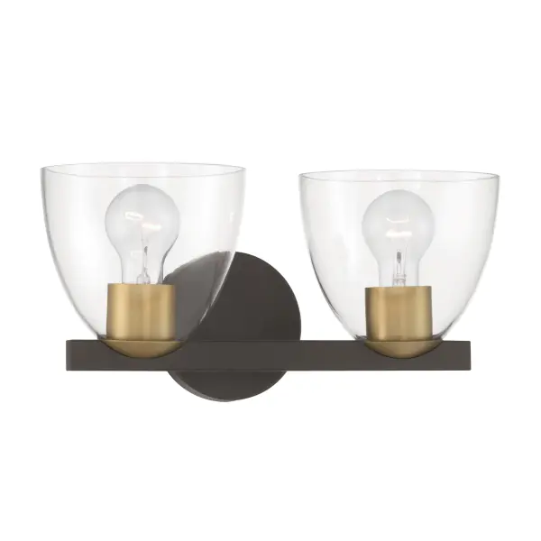 Noellea 2-Light Vanity in Dark Bronze and Legacy Brass - Image 7