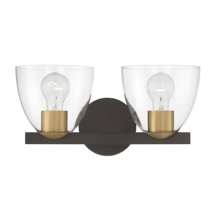 Noellea 2-Light Vanity in Dark Bronze and Legacy Brass - Image 8