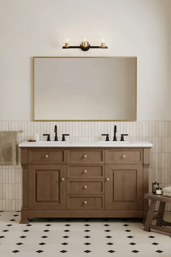 Noellea 3-Light Vanity in Dark Bronze and Legacy Brass - Image 3