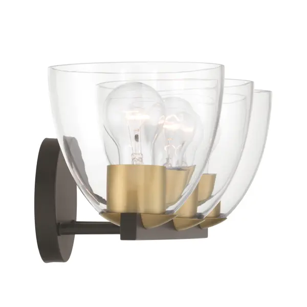 Noellea 3-Light Vanity in Dark Bronze and Legacy Brass - Image 6