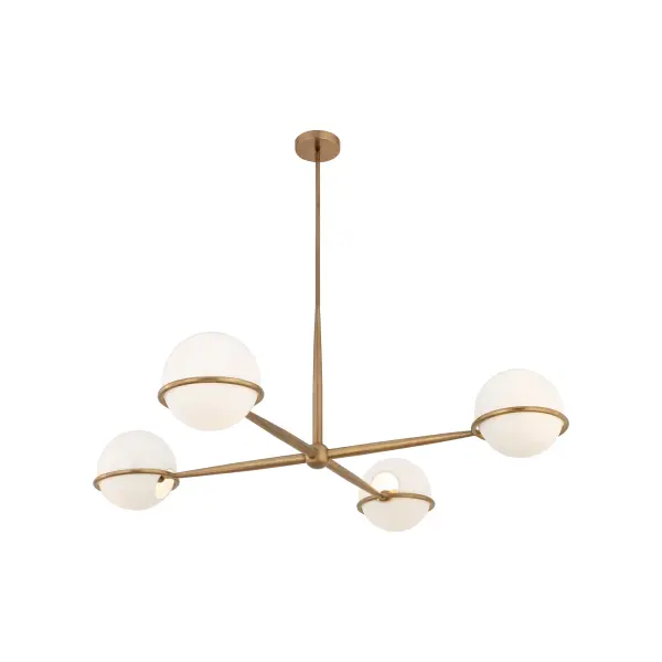 Orstyn 48" 4-Light Linear Chandelier in Legacy Brass - Image 7