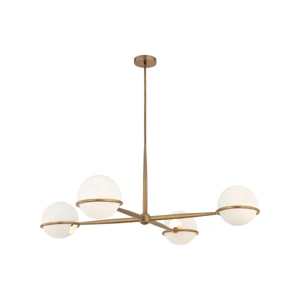 Orstyn 48" 4-Light Linear Chandelier in Legacy Brass - Image 8
