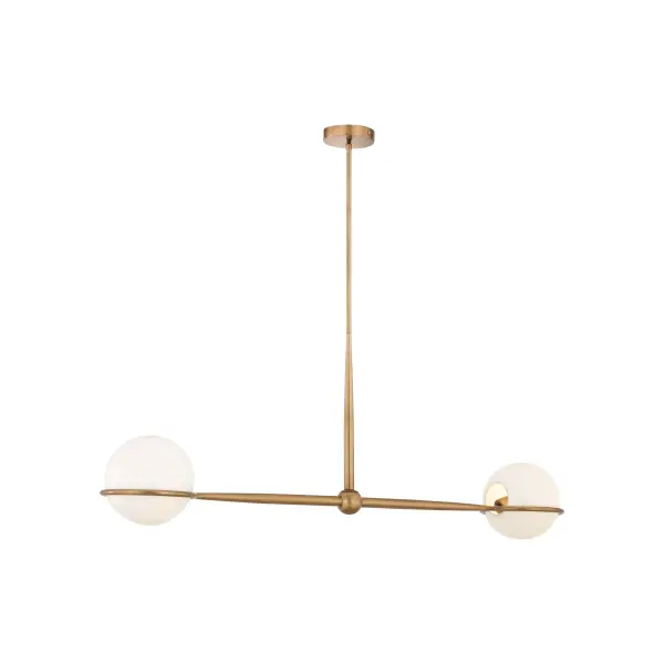 Orstyn 52" 2-Light Linear Chandelier in Legacy Brass - Image 11