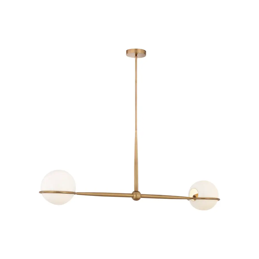 Orstyn 52" 2-Light Linear Chandelier in Legacy Brass - Image 11