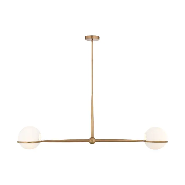 Orstyn 52" 2-Light Linear Chandelier in Legacy Brass - Image 12