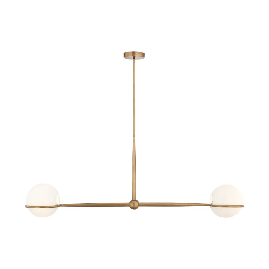 Orstyn 52" 2-Light Linear Chandelier in Legacy Brass - Image 12