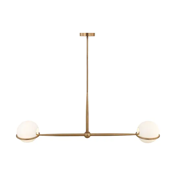 Orstyn 52" 2-Light Linear Chandelier in Legacy Brass - Image 8