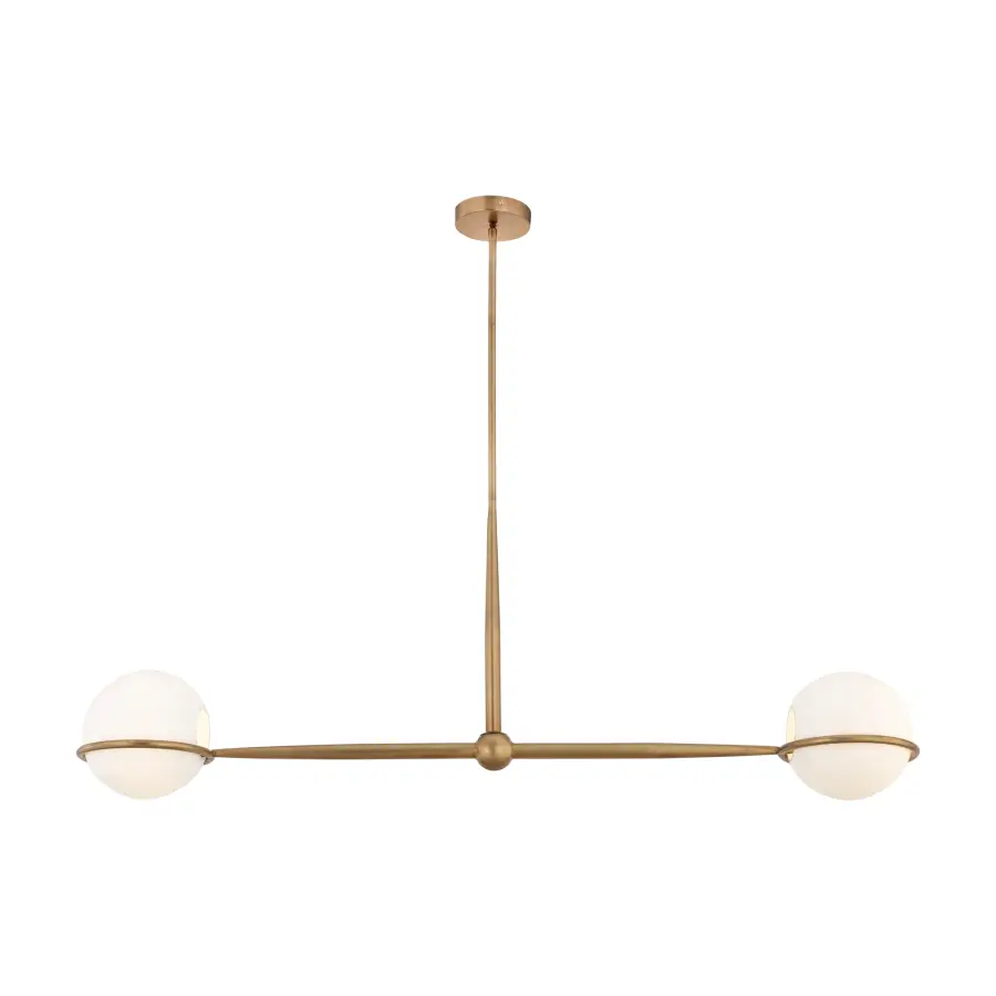 Orstyn 52" 2-Light Linear Chandelier in Legacy Brass - Image 9