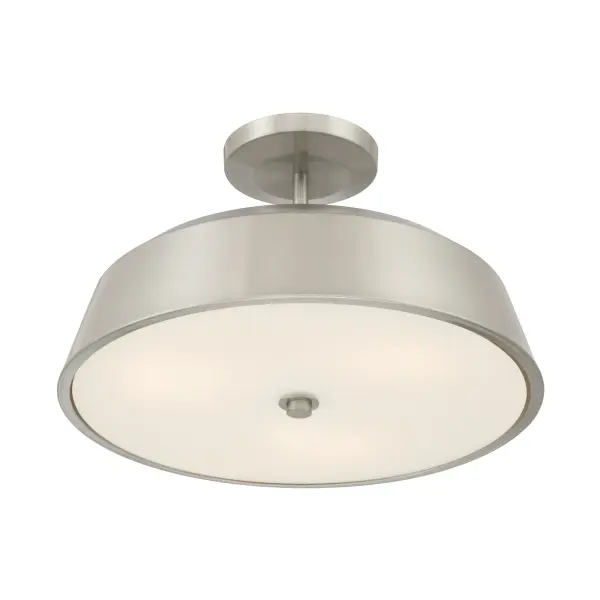 Trellwyn 15" 3-Light Semi-Flush Mount in Brushed Nickel - Image 7