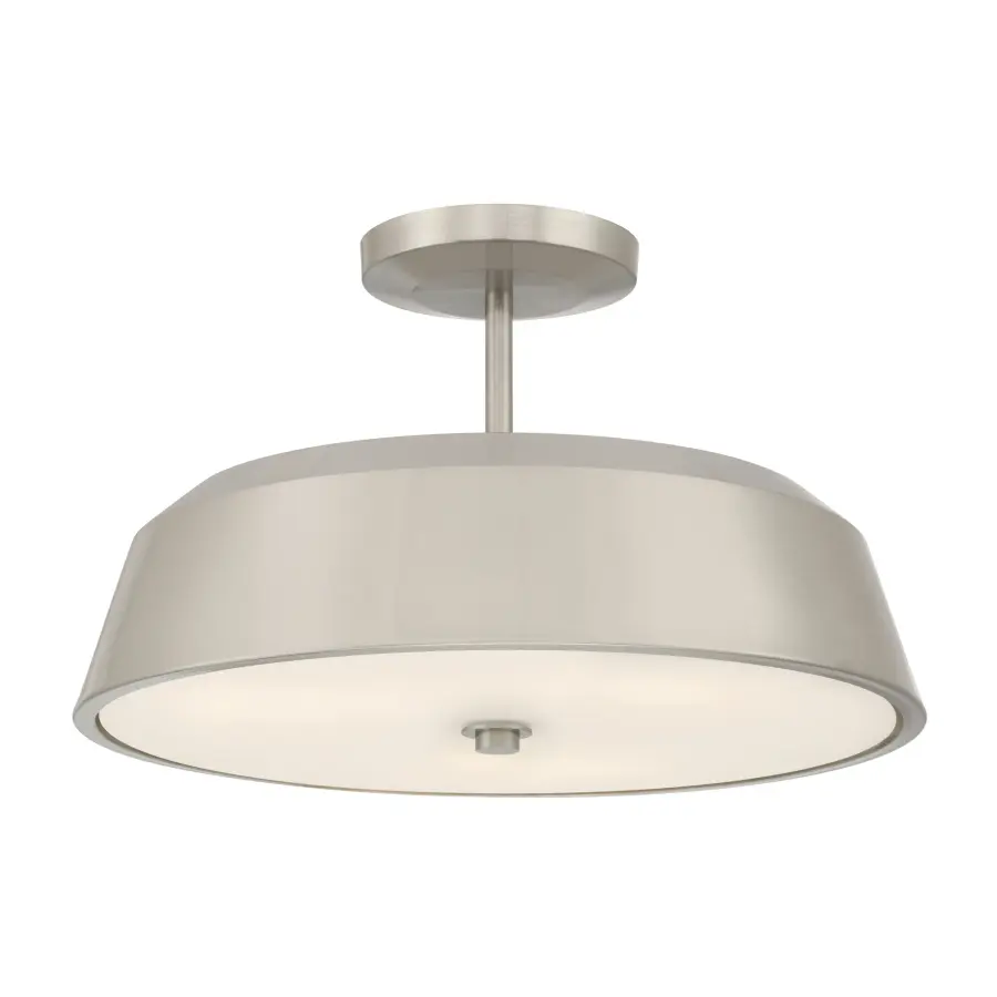 Trellwyn 15" 3-Light Semi-Flush Mount in Brushed Nickel - Image 8