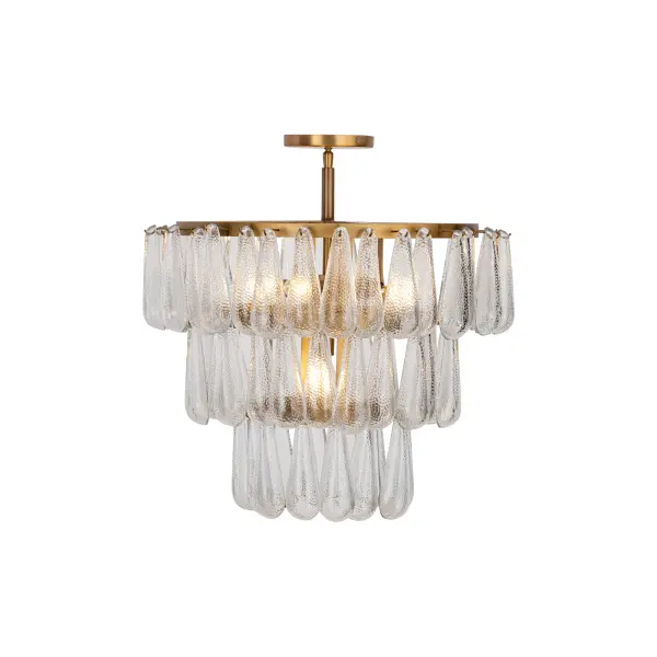 Vionne 21.5" 5-Light Semi-Flush Mount in Legacy Brass - Image 11