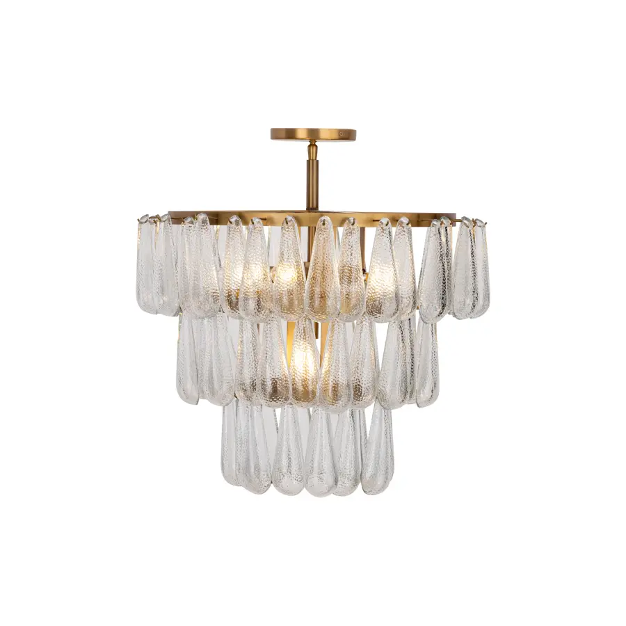 Vionne 21.5" 5-Light Semi-Flush Mount in Legacy Brass - Image 11