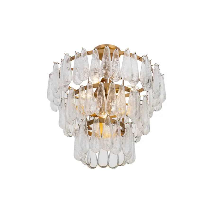Vionne 21.5" 5-Light Semi-Flush Mount in Legacy Brass - Image 9