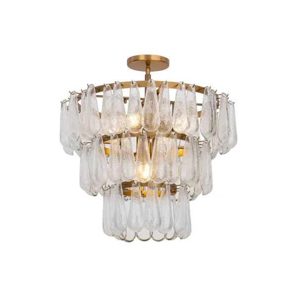 Vionne 21.5" 5-Light Semi-Flush Mount in Legacy Brass - Image 10