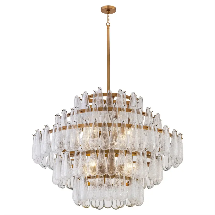 Vionne 32.25" 8-Light Pendant in Legacy Brass - Image 1