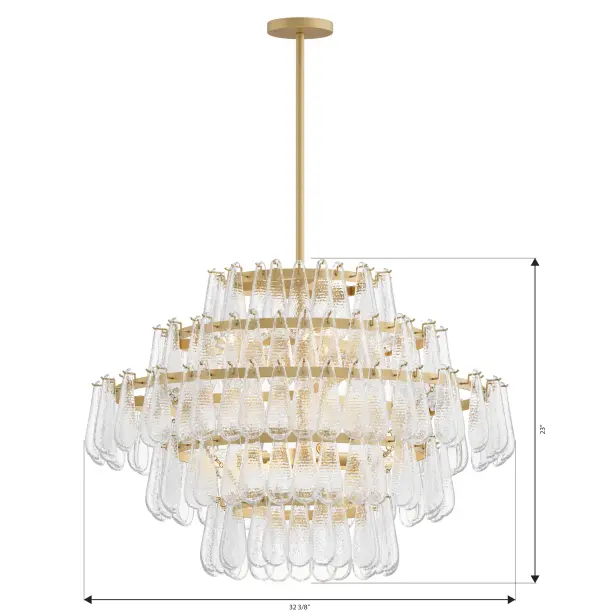 Vionne 32.25" 8-Light Pendant in Legacy Brass - Image 2