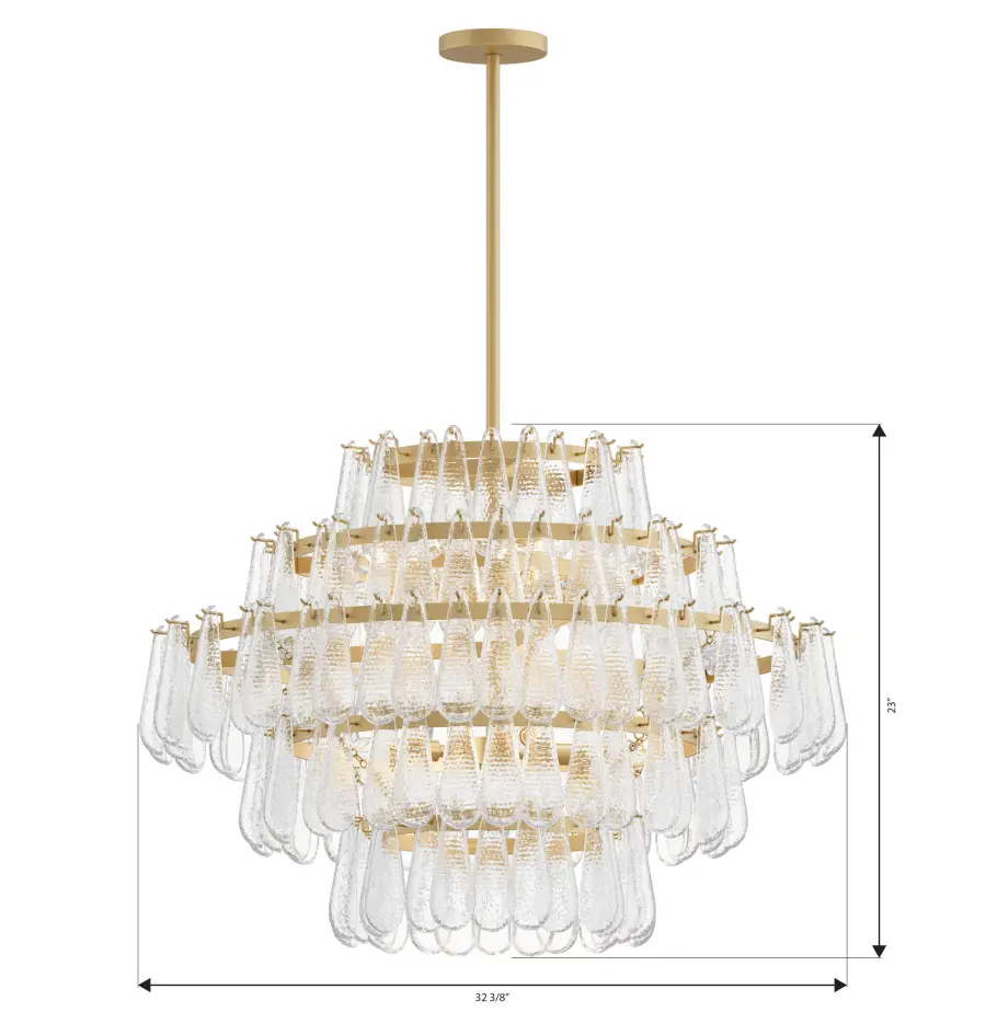 Vionne 32.25" 8-Light Pendant in Legacy Brass - Image 2