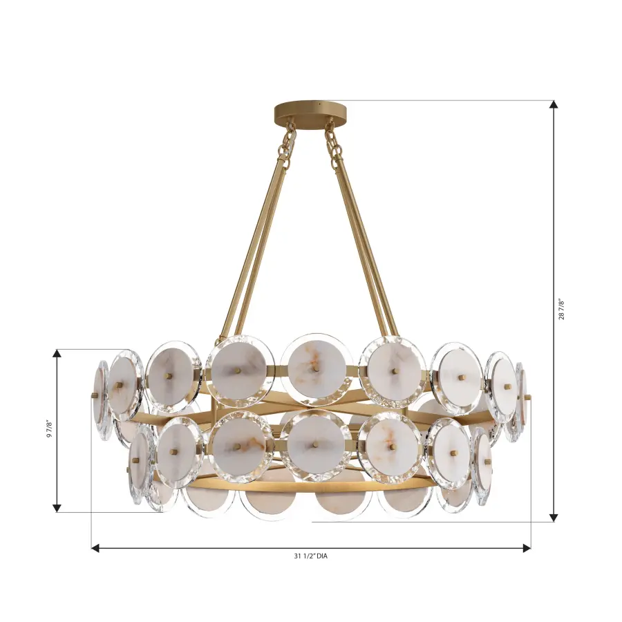 Kintrel 31.5" 4-Light Linear Pendant in Legacy Brass - Image 2