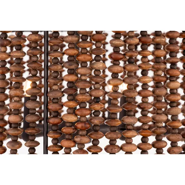 Beaudelle 26" 4-Light Pendant with Dark Brown Wood Beads - Image 5