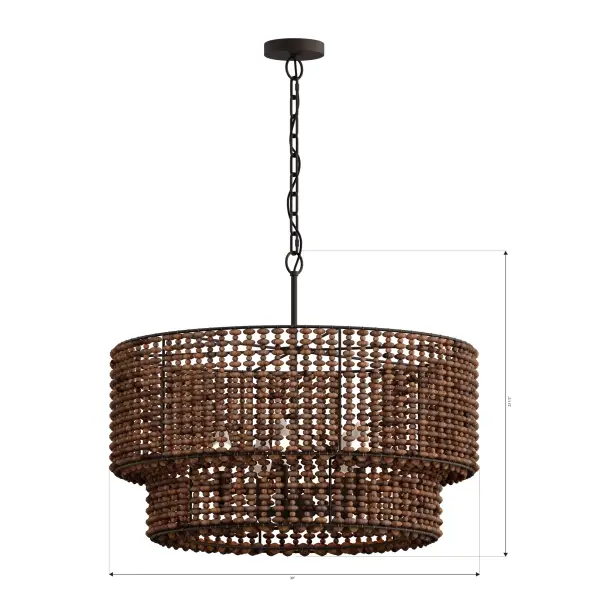 Beaudelle 30" 5-Light Pendant - Image 2