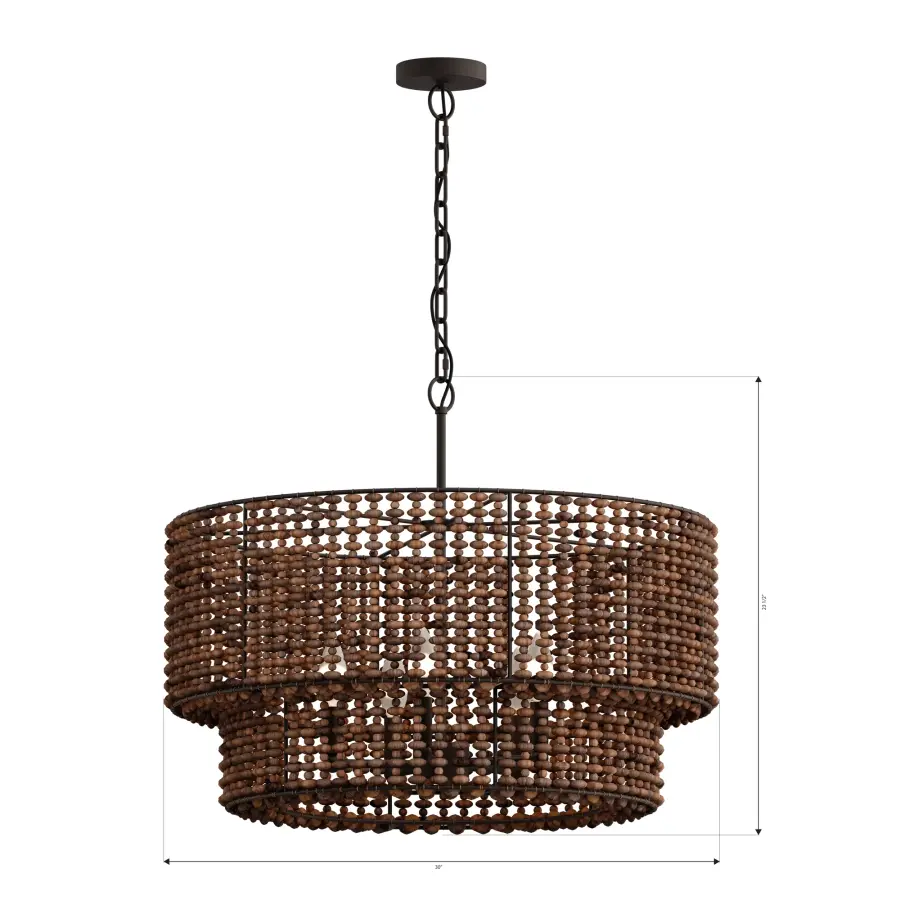 Beaudelle 30" 5-Light Pendant - Image 2
