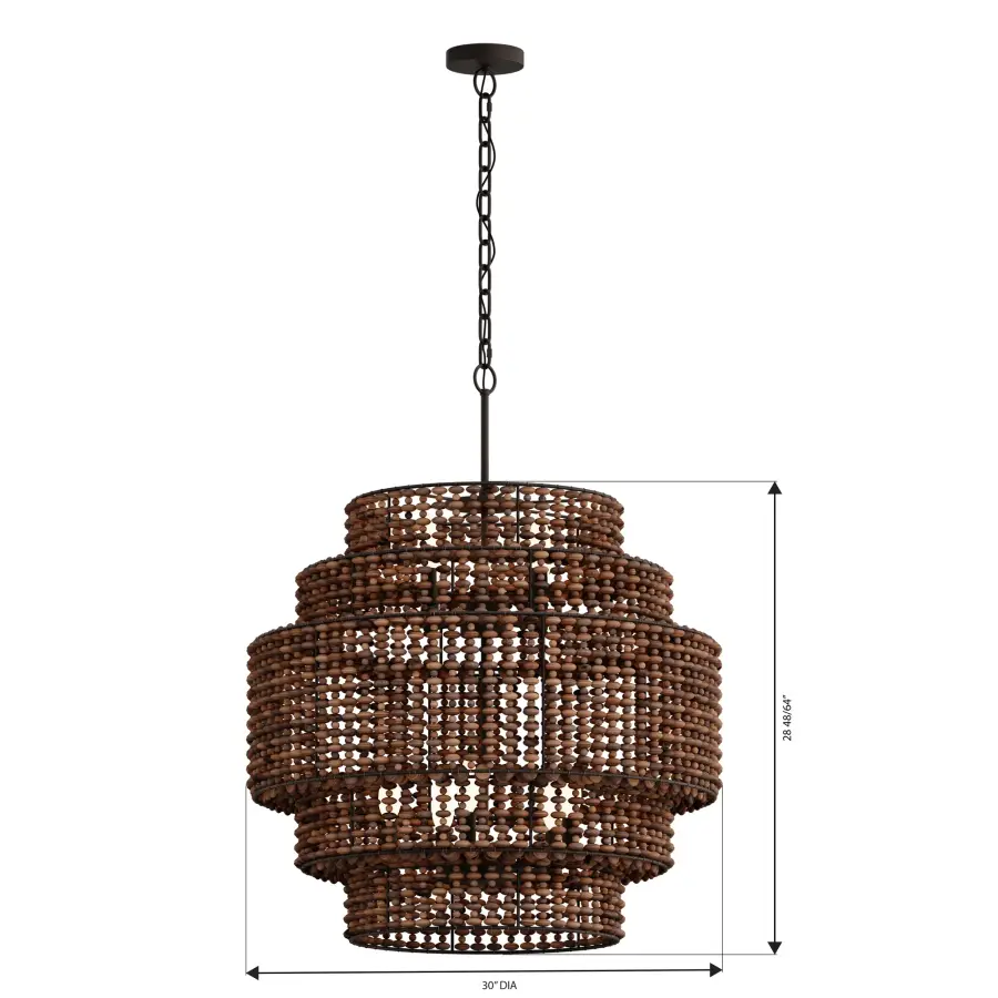 Beaudelle 30" 9-Light Pendant - Image 2